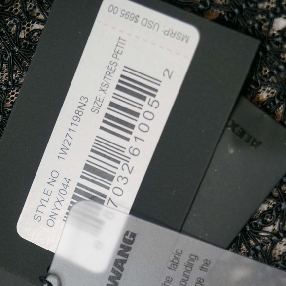 Alexander Wang | Lace T-shirt w.  Raw Edges Black - Picture 3 of 8